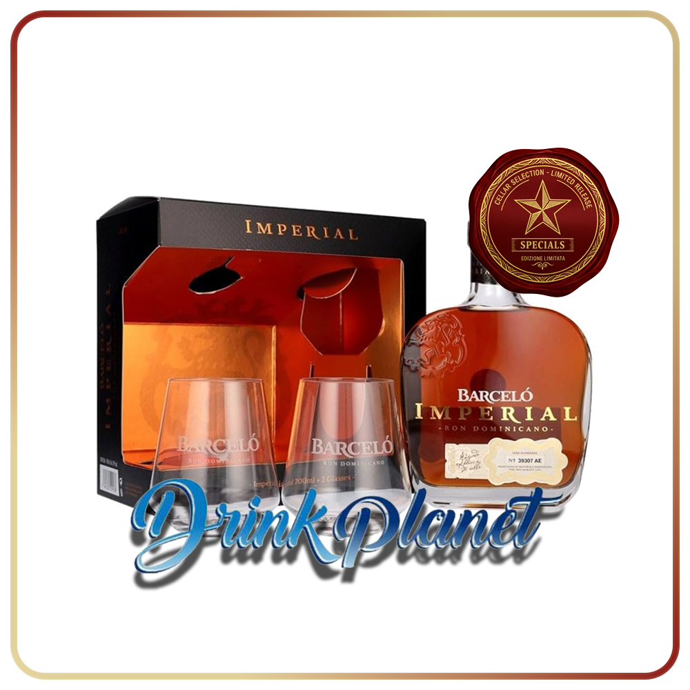 Gift Box Barcelò Imperial Rum + 2 Glass