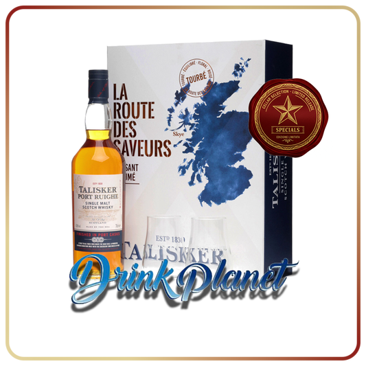 Gift Box Talisker Skye Whiskey + 2 Glass
